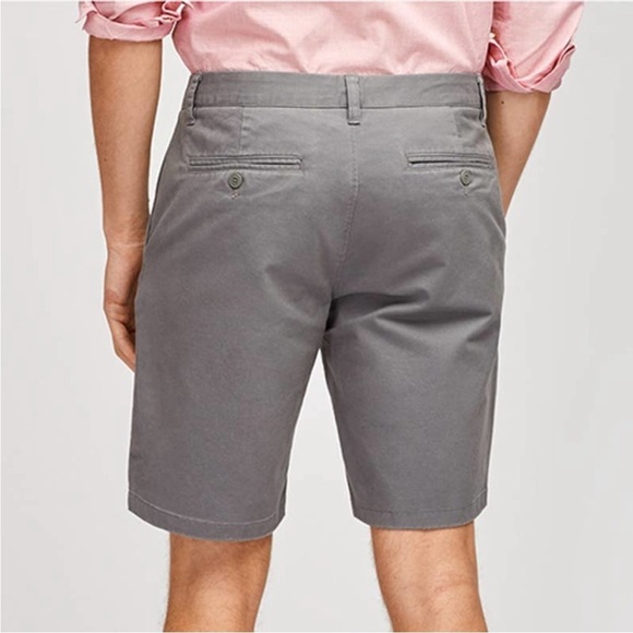 BONOBOS Stretch Washed Chino Shorts Gray 9” Inseam Casual Coastal Size 28 - Picture 4 of 10